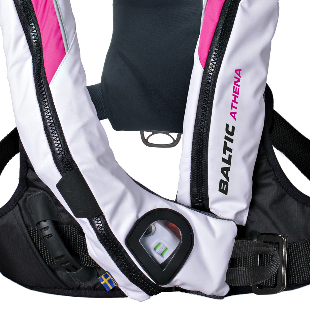 Baltic Athena 165N automatisch reddingsvest met harnas wit/roze 3