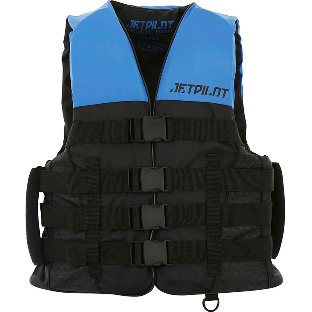 Strike nylon zwemvest blauw met super grip handvaten