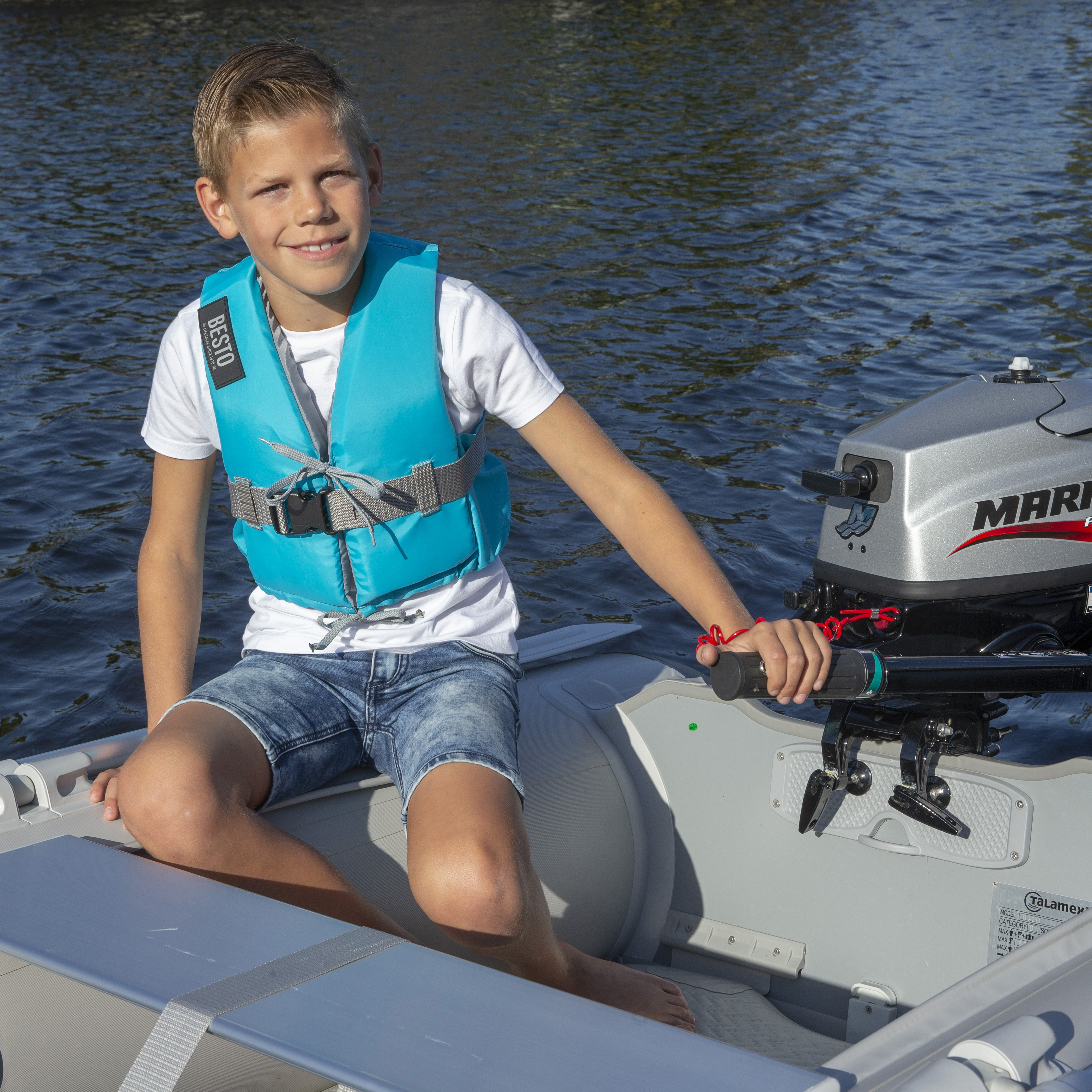 Besto dinghy 50N zwemvest aqua blauw 4