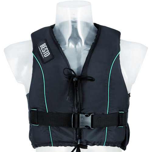 Besto dinghy met rits 50N zwemvest zwart/blauw foto 1