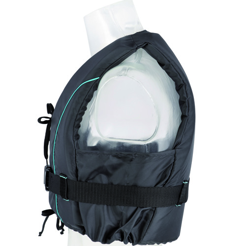 Besto dinghy met rits 50N zwemvest zwart/blauw 3