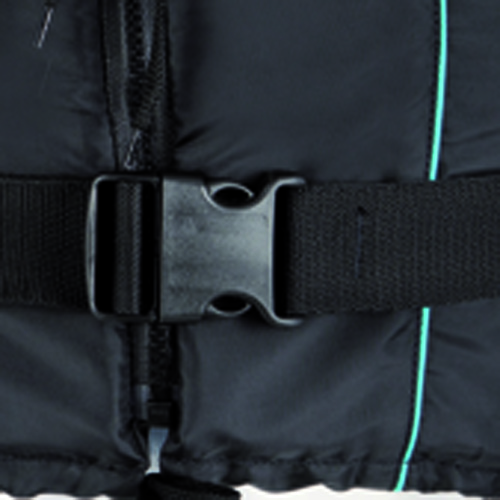 Besto dinghy met rits 50N zwemvest zwart/blauw 4