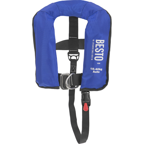 Besto Basis automatisch reddingsvest 15-40 kg junior blauw foto 1