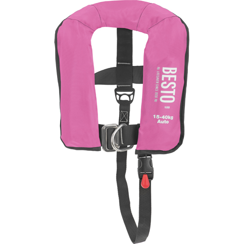 Besto Basis automatisch reddingsvest 15-40 kg junior roze foto 1