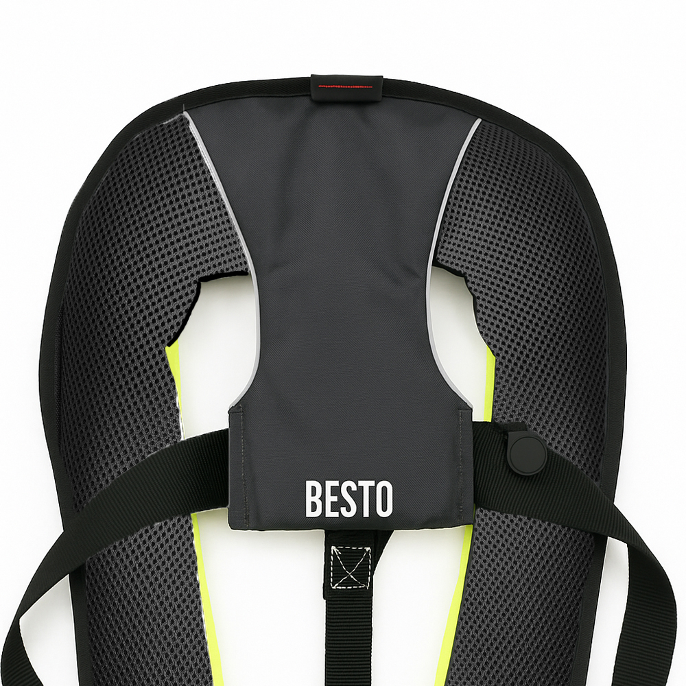Besto Extreme pro high comfort automatisch reddingsvest 300N high viz yellow 5