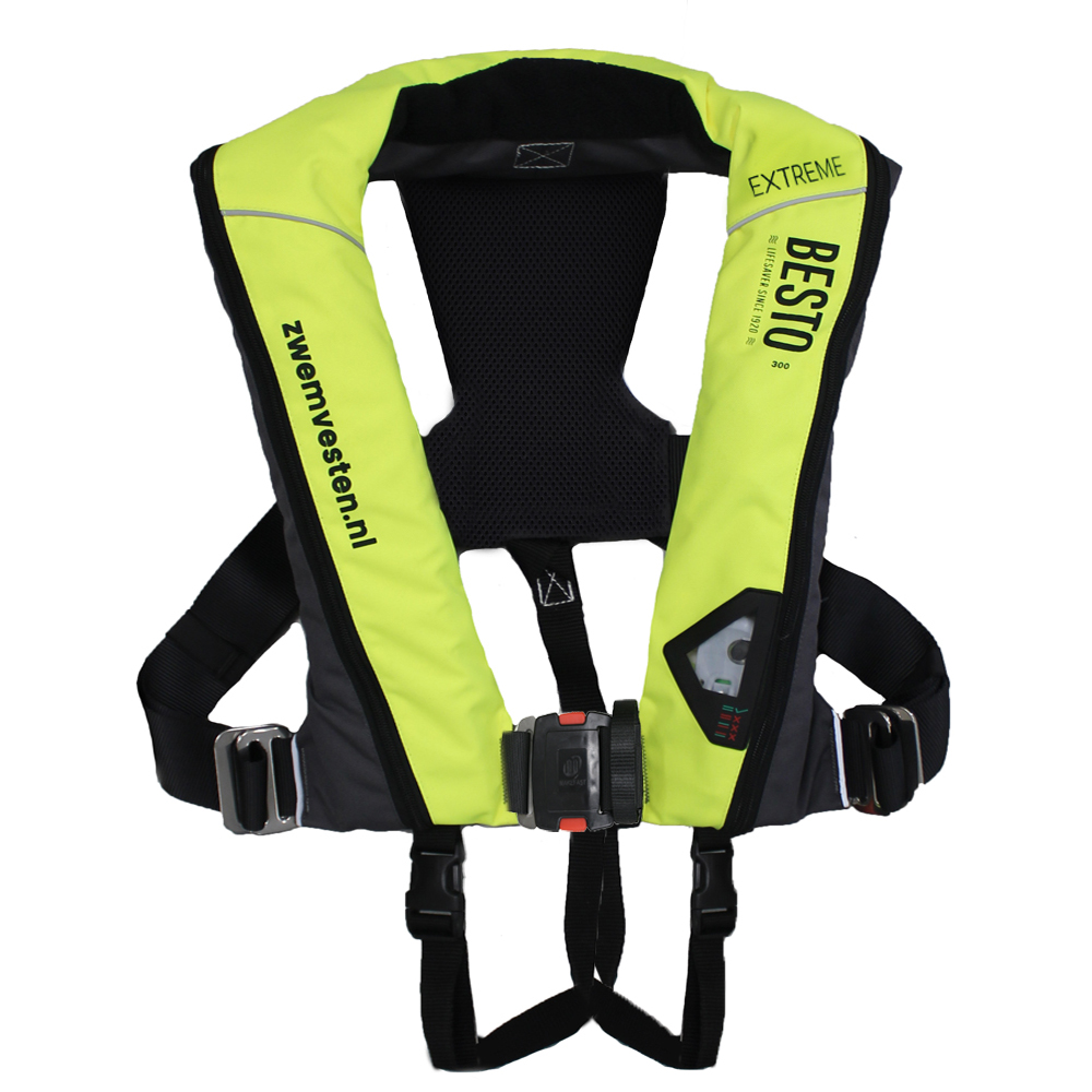 Besto Extreme high comfort automatisch reddingsvest 300N high viz yellow foto 1