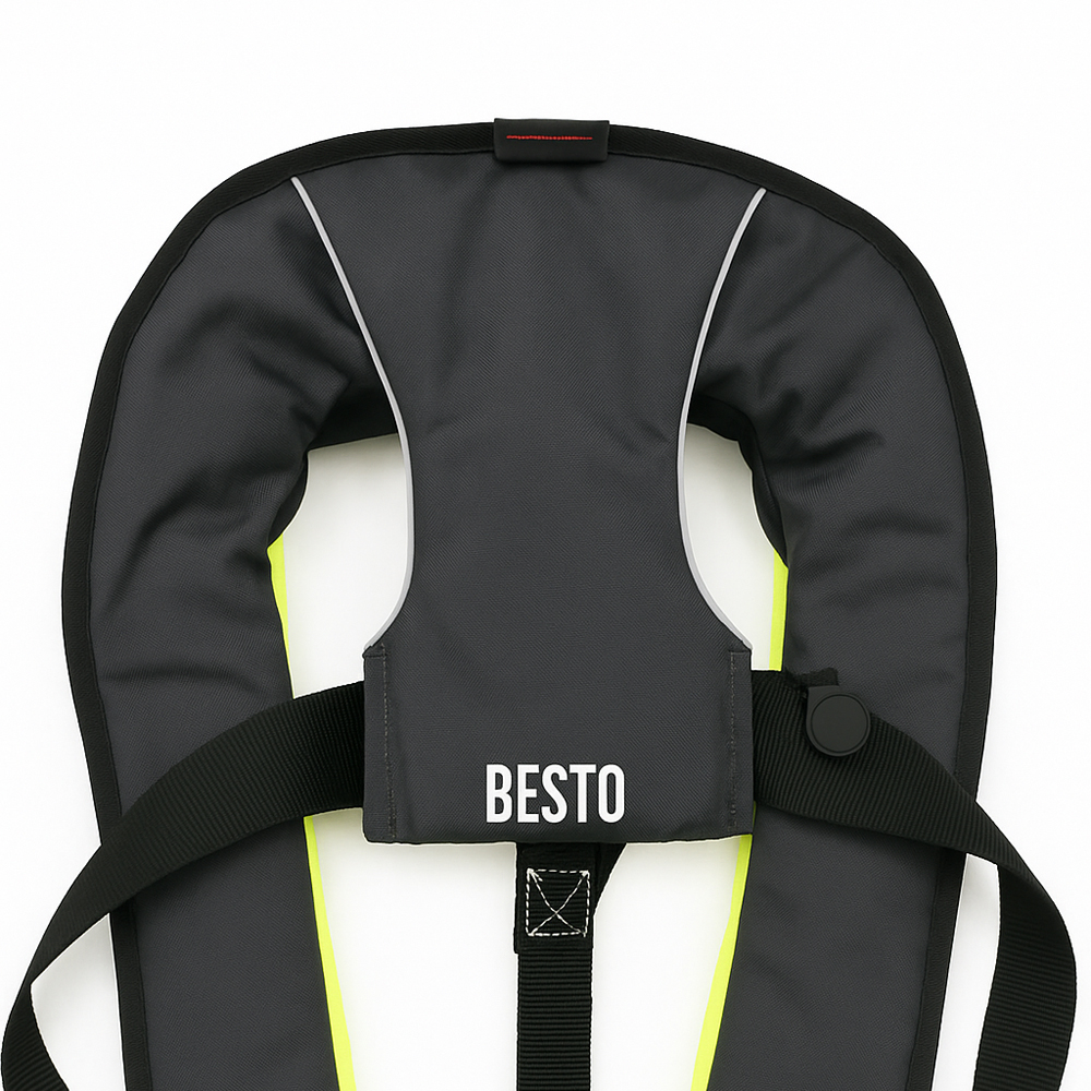Besto Extreme high comfort automatisch reddingsvest 300N high viz yellow 5