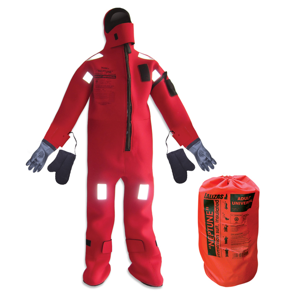 Lalizas Neptune overlevingspak SOLAS met rubber handschoenen foto 1