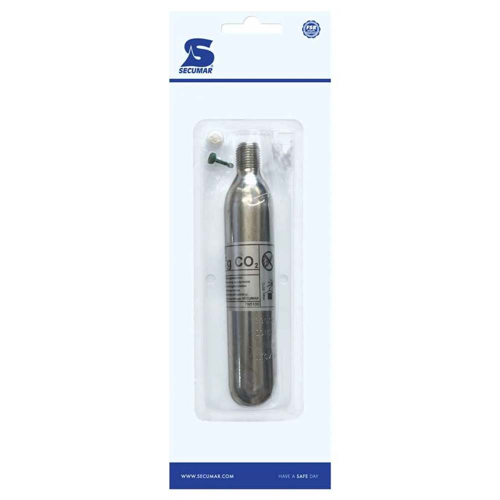Secumar 22 gr. co2 patroon met 1 borgclip voor handbediening foto 1