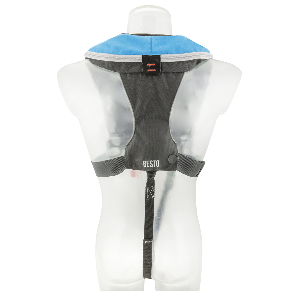 Besto Comfort fit automatisch reddingsvest PRO 300N mh ijsblauw/zwart