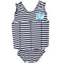 Splash About float suit navy white stripe met rits